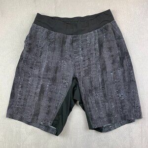 Lululemon Mens Shorts Small Matchstick Asphalt Grey Black T.H.E. Linerless 9"